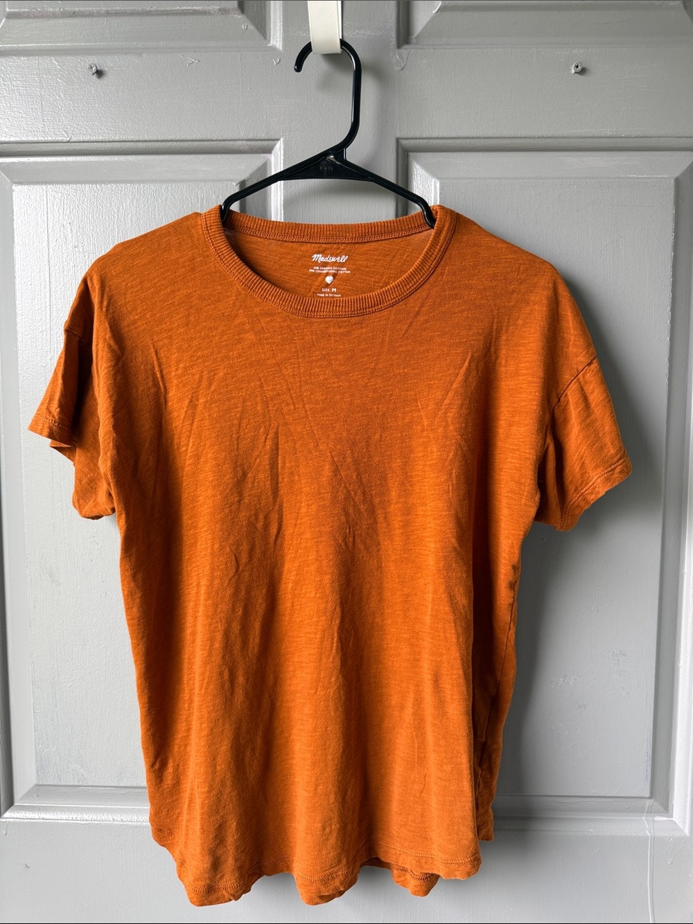Madewell  Burnt Orange Crewneck Short Sleeve Tee